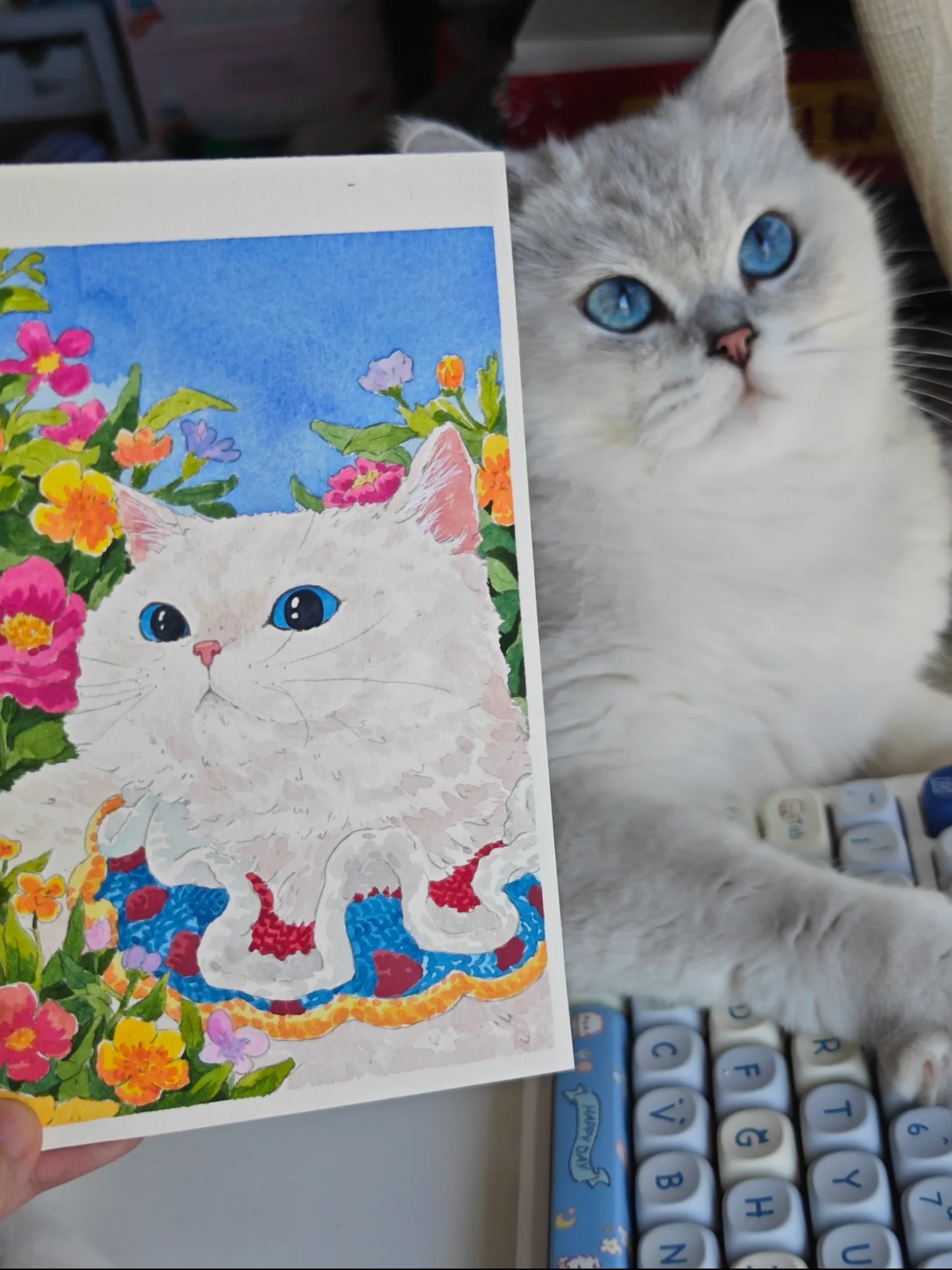 Custom pet illustration unframed