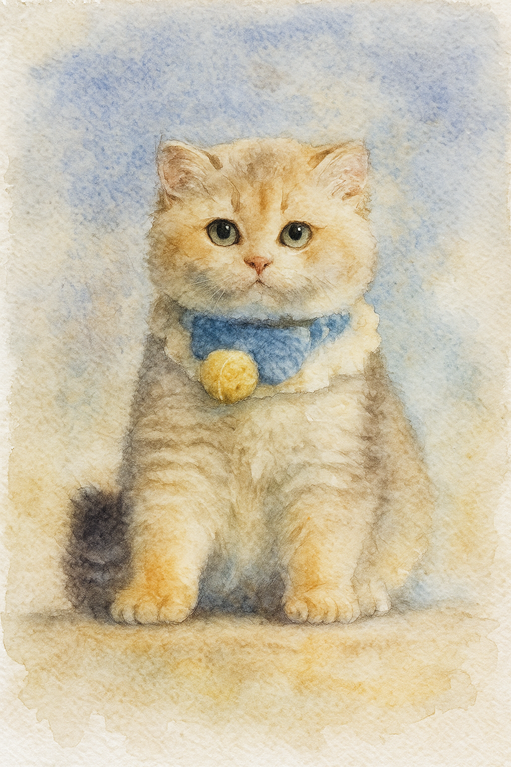 Watercolor pet portrait 3