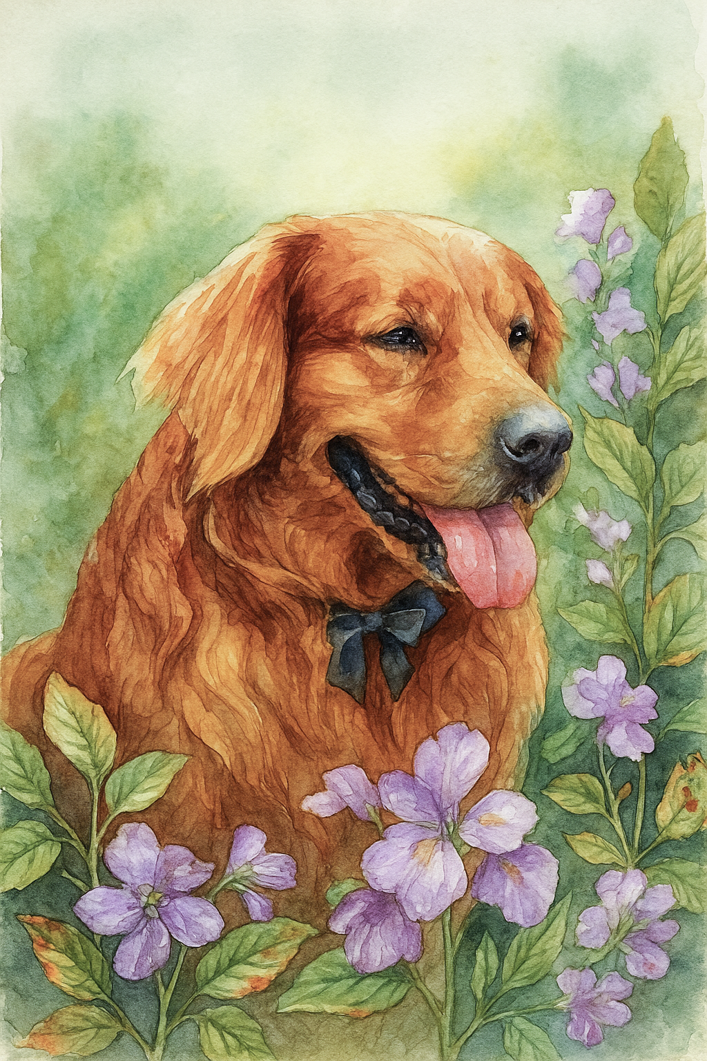 Watercolor pet portrait 4