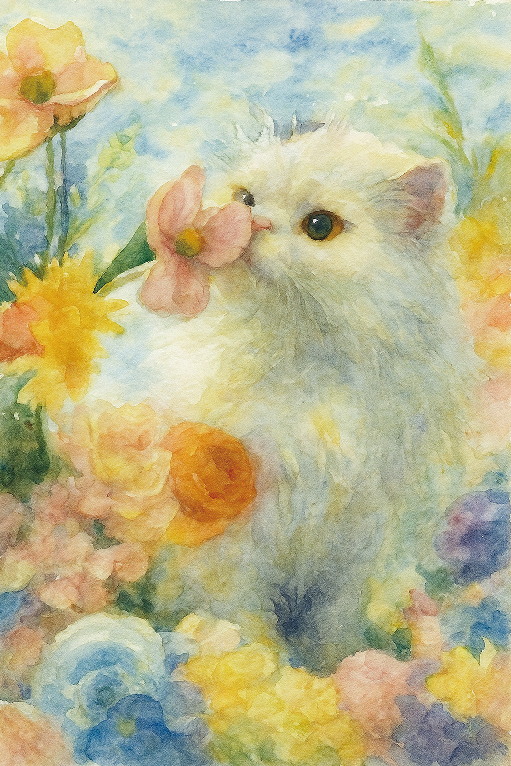 Watercolor pet portrait 5-1