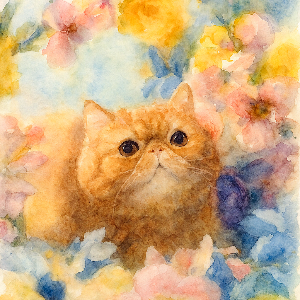 Watercolor pet portrait 5-2
