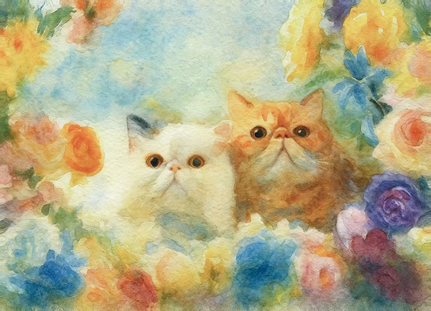 Watercolor pet portrait 5