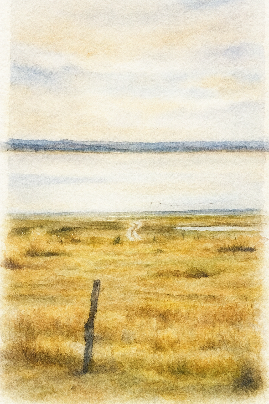 Watercolor canine portrait